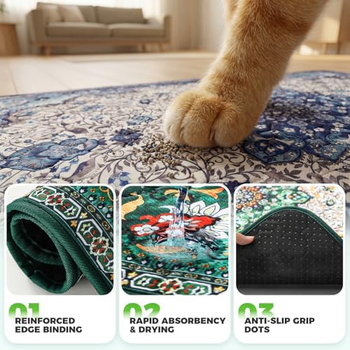 Hompet Cat Litter Mat 2 Pack, 18x28 Machine Washable Trapping Mats - Image 5