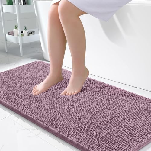 OLANLY Bathroom Runner Rugs 47x24, Extra Soft Absorbent Chenille Bath Rugs by OLANLY