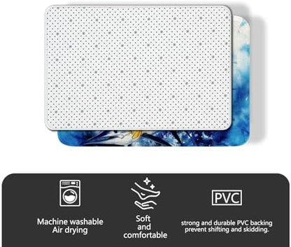 Manfei Pixel Games Bath Mat, Pixel Grid Grass Block Pattern Kids Mats Rugs - Image 7