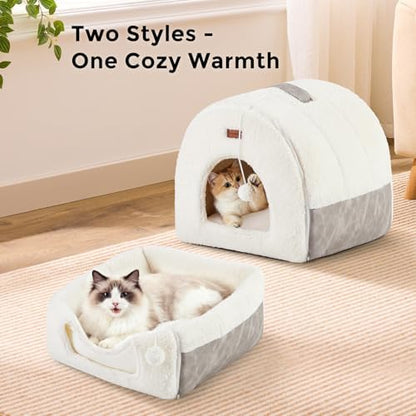 ZOMISIA 2in1 Cat Bed Cave for Indoor Cats & Small Dog, - Image 2