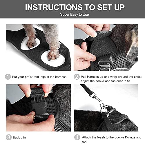 Fida Comfy Dog Harness with Leash, Cat Vest Harness Escape Proof, Breathable - Image 5