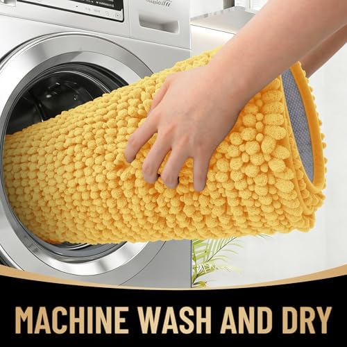 OLANLY Thick Chenille Bathroom Rugs 30x20, Soft Absorbent Bath Mat - Image 4