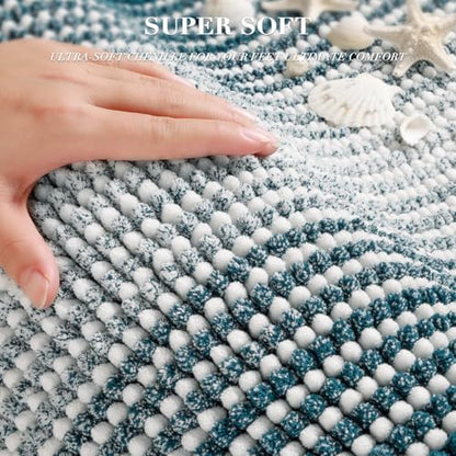 BSICPRO Bathroom Rugs Sets 2 Piece, Non Slip Striped Bath Mats - Image 2