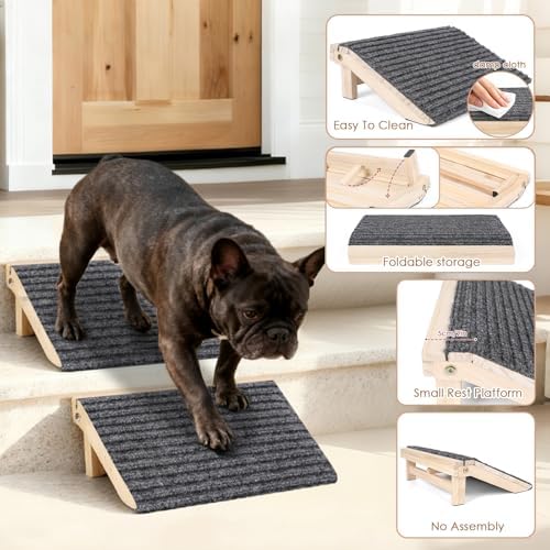 Foldable Wooden Dog Stairs, Slope - Image 2