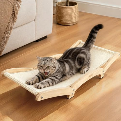34-Inch Cat Scratching Bed, Natural Sisal Scratching Pad by Famifit