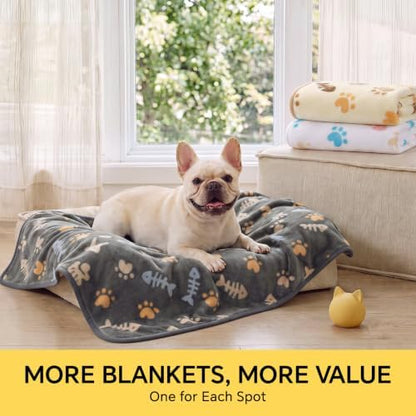 Luciphia 3 Pack Soft Fleece Dog Blankets - Image 6