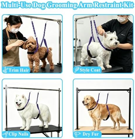 Dog Grooming Belly Strap Belly Band & Loop 3 Sets Adjustable Dogs Groomer - Image 5