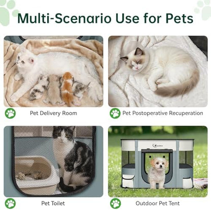 Siedihit 28" Dog Playpen, Cat Puppy Pen, Pet Portable Crate Indoor Outdoor - Image 3