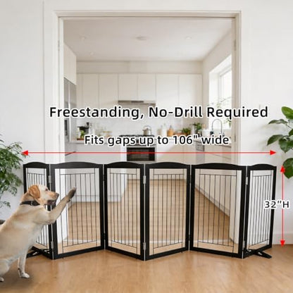 ZJSF Freestanding Dog Fence Indoor, Foldable Dog Gate - Image 2