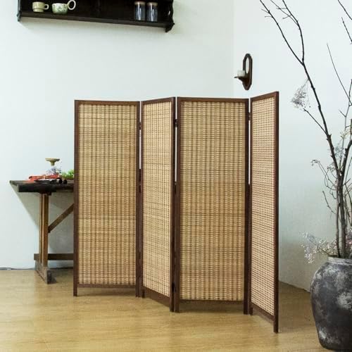 4 Panel Short Room Divider – 3.9 ft Tall Double-Side Folding Privacy Screen - Image 3