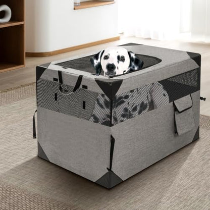 Zikopomi 36 Inch Portable Soft Foldable Dog Crate - Image 7