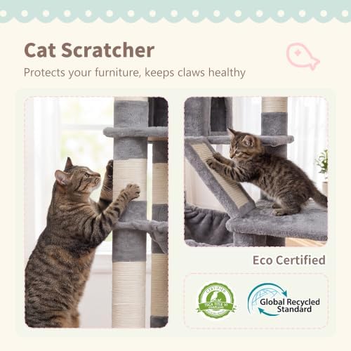 Heybly Cat Tree, 71-Inch-Tall Tower - Image 4