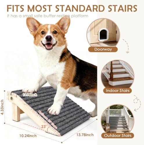 Foldable Wooden Dog Stairs, Slope - Image 3