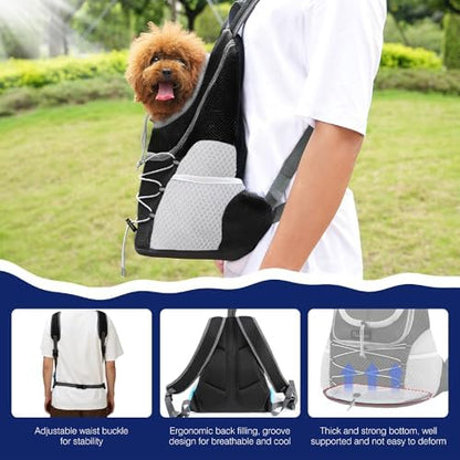 Pawaboo Pet Dog Front Carrier Backpack, Ventilated Mesh Puppy Back Pack - Image 5