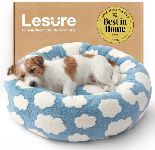 LE SURE Shown on TV Jacquard Donut Cute Small Dog Beds by Lesure