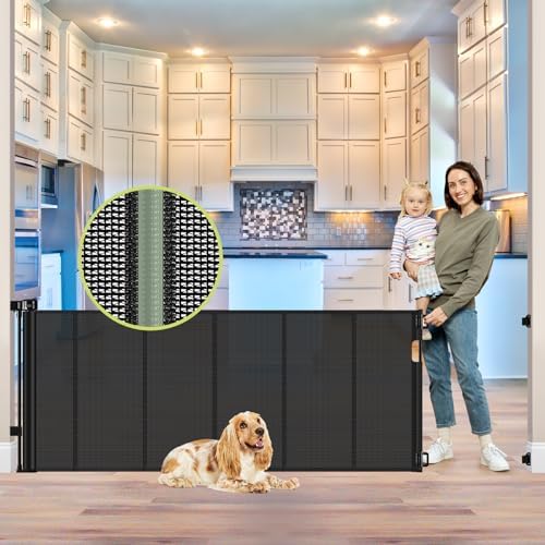 Reinforced 80 Inch Retractable Baby Gate Extra Wide Baby Gate by Babyproofingoutletcovers