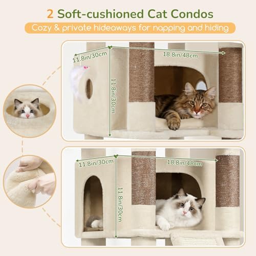 Globlazer 80in Tall Extra Large Heavy Duty Corner Cat Tree Tower - Image 3