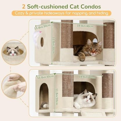 Globlazer 80in Tall Extra Large Heavy Duty Corner Cat Tree Tower - Image 3