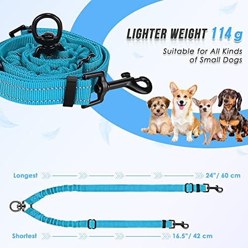AUTOWT Double Dog Leash, No Tangle 360°Swivel Rotation Reflective Lead - Image 3