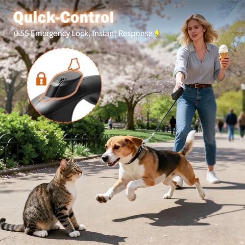 OUTRUN Retractable Dog Leash 16 FT Tape, No Tangle - Image 3