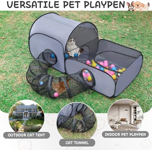 TailTastic Cat Playpen, 3-in-1 Surround Tunnel - Image 4