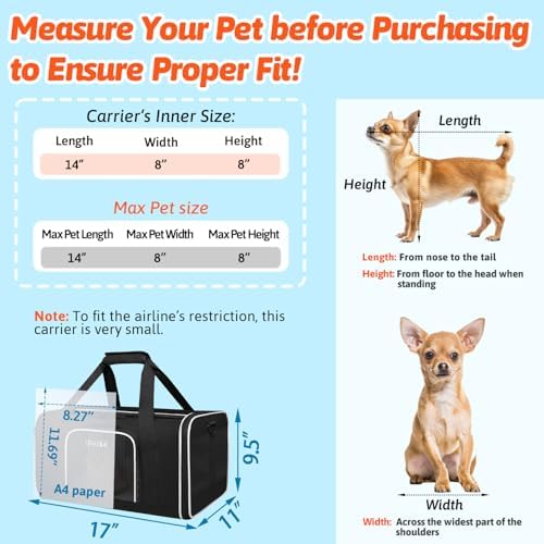 Petskd Small Pet Carrier 17"x11"x9.5" - Image 3