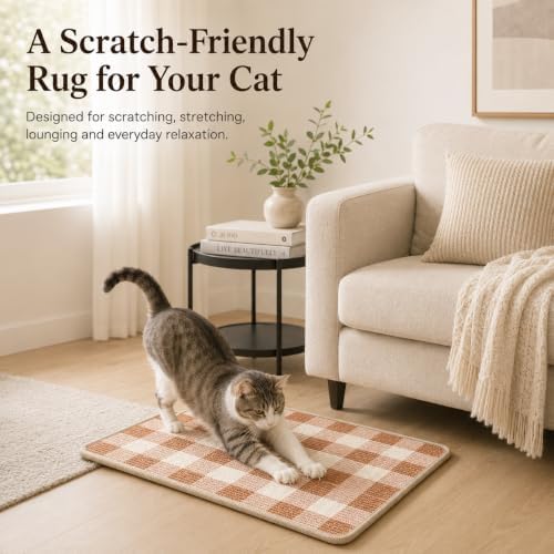 Cat Scratcher Mat, Natural Sisal Cat Scratch Pad - Image 3