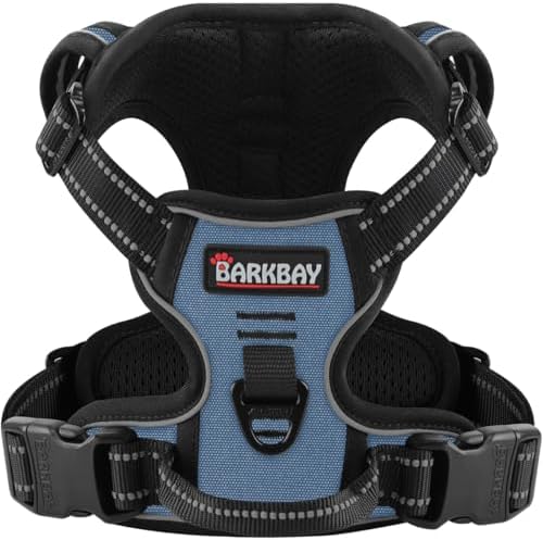 BARKBAY Dog Harness for Large Dog No Pull 2 Leash Clips Dog Vest by BARKBAY