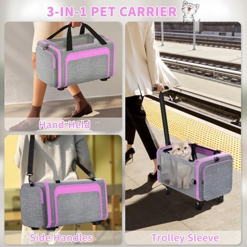 Airline Pet Carrier with Wheels - Image 5