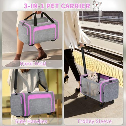 Airline Pet Carrier with Wheels - Image 5