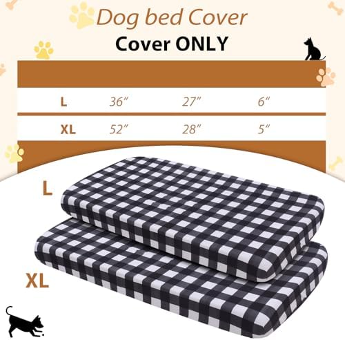 Replacement Dog Bed Covers Elastic Edged Washable 36" x 27" x 6" - Image 4