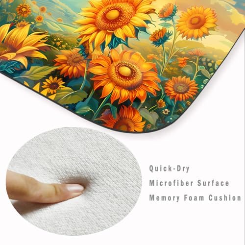 Memory Foam Bath Mat Flannel Absorbing Water Floor Carpet 29x17 in - Image 3