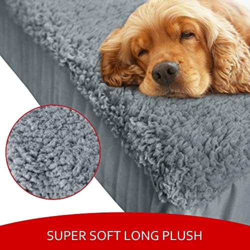 Dog Bed Covers 2 Pack Soft Plush Replacement Washable, 44x32 Inches - Image 2
