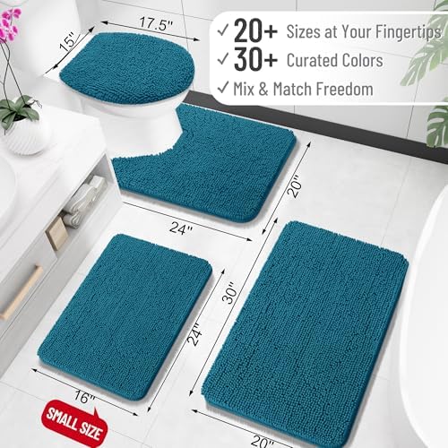 OLANLY Small Bathroom Rugs 24x16, Extra Soft Absorbent Chenille Bath Rugs - Image 2
