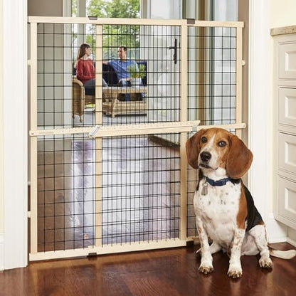MYPET Wire Mesh Dog Gate: 29.5"-40" Wide, Pressure Mounted by NorthStatesMyPet