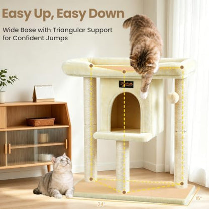 Cat Tree Tower Scratching Post for Indoor Large Adult Cats - Image 6