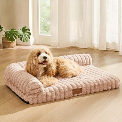 Orthopedic Large Dog Bed Furry Pet Bed, Washable Cover 48''X30'' - Image 3