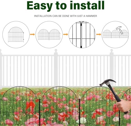 6 Panels No Dig Decorative Garden Fence - Image 3
