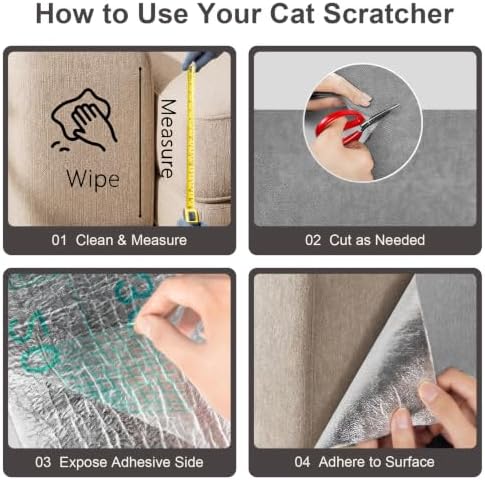 Large Cat Scratcher, 78.7x15.7 Cat Scratch Furniture Protector - Image 5
