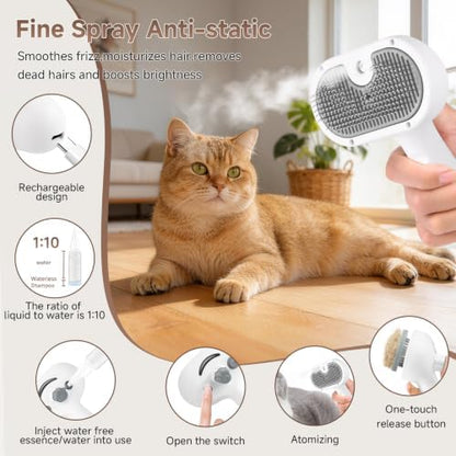 Pet Steam Brush for Dog, cat brushes for indoor cats - Image 6