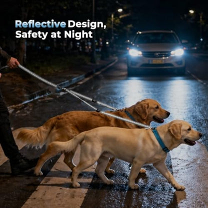Double Leash for Two Dogs, No Tangle Bungee Dog Leash - Image 6