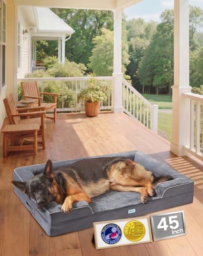 OhGeni Orthopedic Extra Large Dog Bed Couch, Memory Foam by OhGeni