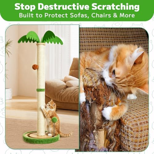 TIMIEEYA 32" Tall Cat Scratching Post - Image 5