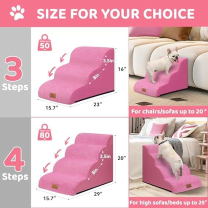 Zerbuger Dog Ramp and Stairs for Bed, Nonslip Cover - Image 2