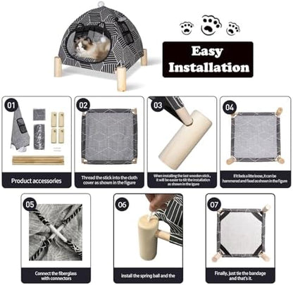 Elevated Pet Hammock Bed Tent House - Image 6