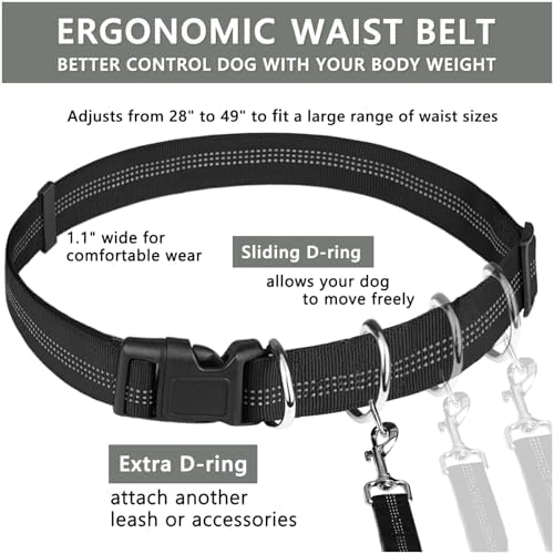 LANNEY Hands Free Dog Leash, Waist Running Leash - Image 5