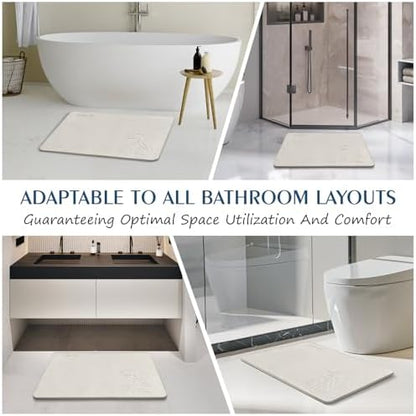 Stone Bath Mat Quick Drying Absorbent Shower Mat Diatomaceous Earth Pad - Image 7