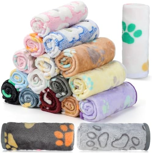 Chumia 18 Pcs Fleece Puppy Blanket by Chumia