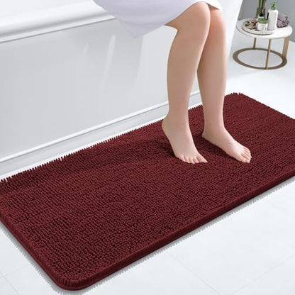OLANLY Bathroom Runner Rugs 47x20, Extra Soft Absorbent Chenille Bath Rugs by OLANLY