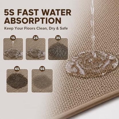 12'' Wide Long Bath Runner Mat, Super Absorbent Non-Slip Bathroom Rug - Image 3